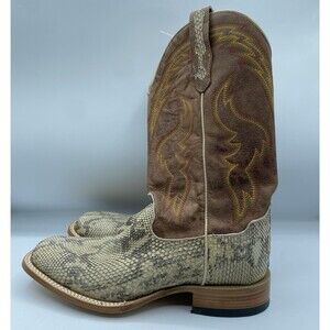 Cody James Western Boot Mens Men 8.5 D Brown Pythons Broad Square Toe NWT *Pics